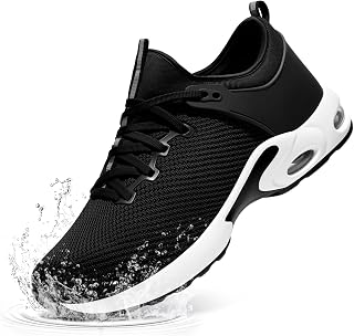 LARNMERN Slip on Safety Trainers Men Women Waterproof Chelsea Boots Steel Toe Cap Work Shoes Lightweight Comfortable Walking Sneakers