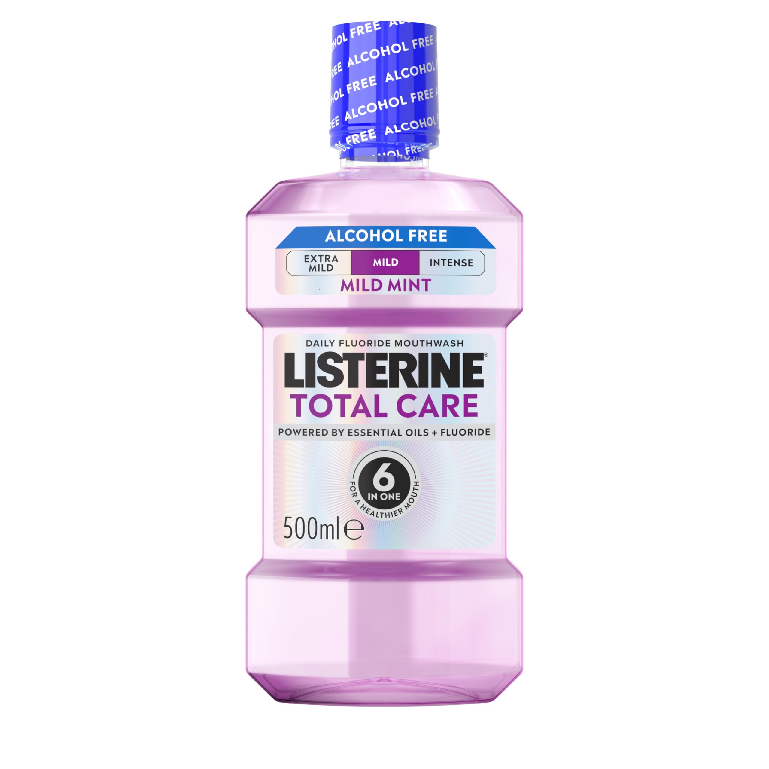 Listerine Total Care Mild Taste (Alcohol Free) Antibacterial Mouthwash (500ml), 