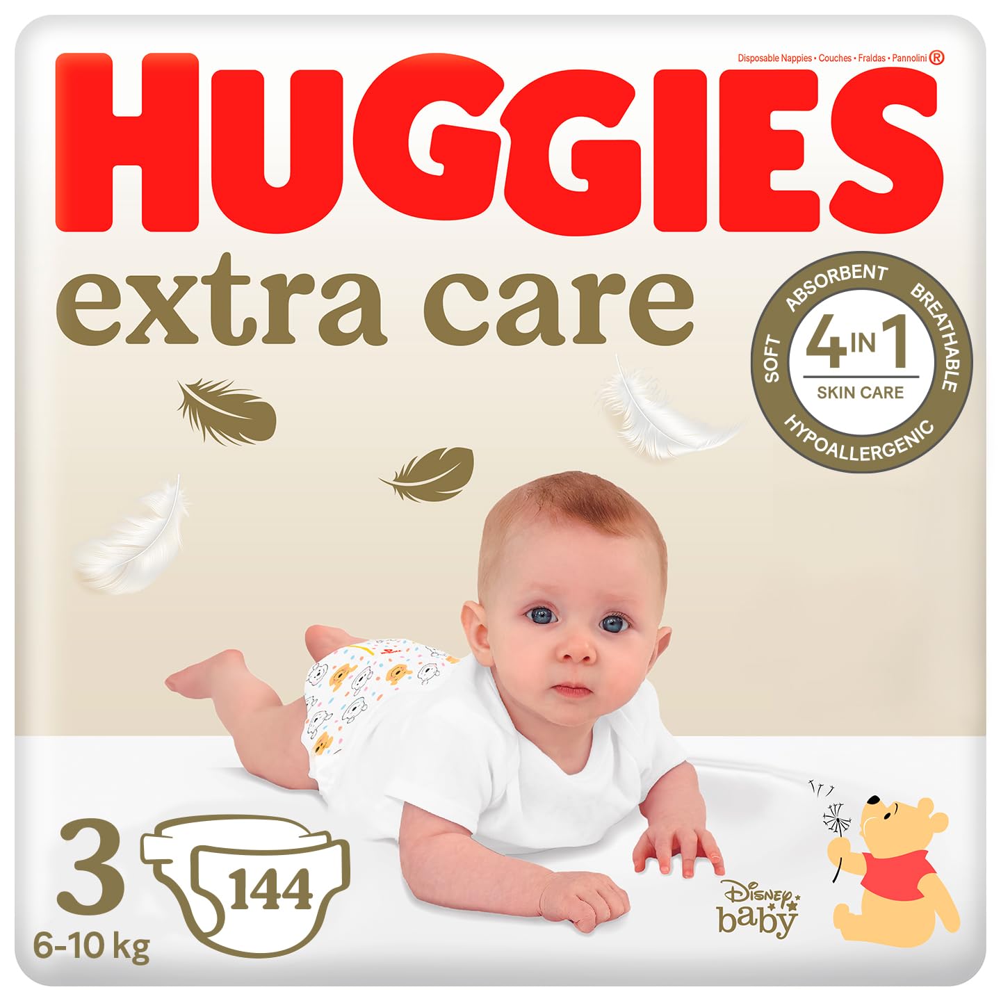 Huggies Extra Care Nappies Size 4, (8-16kg) 120 Pieces