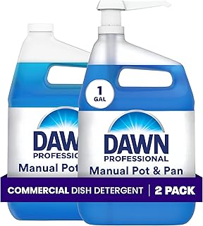 Dawn PRO Manual Pot & Pan Detergent, Bulk Liquid Dish Soap (1 gal, 2 pack) | Cleaning Concentrate for Dishwashing by Hand in Commercial Kitchens, Cuts Tough Grease on All Cookware with Less Scrubbing