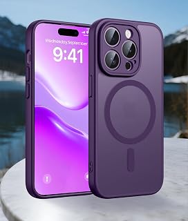 iPhone 14 Pro Case, MagSafe Compatible Military Drop Protection, Full Camera Protection, Shockproof, Slim, Translucent, Matt, Protective for iPhone 14 Pro from