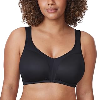 Women's Full Coverage Minimizer Bra No Wired Plus Size Comfortable No Underwire No Wired Black 40DD