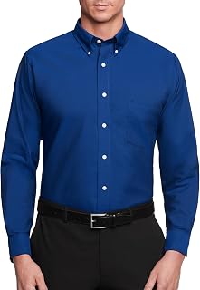 Van Heusen Men's Regular Fit Oxford Solid Buttondown Collar Dress Shirt