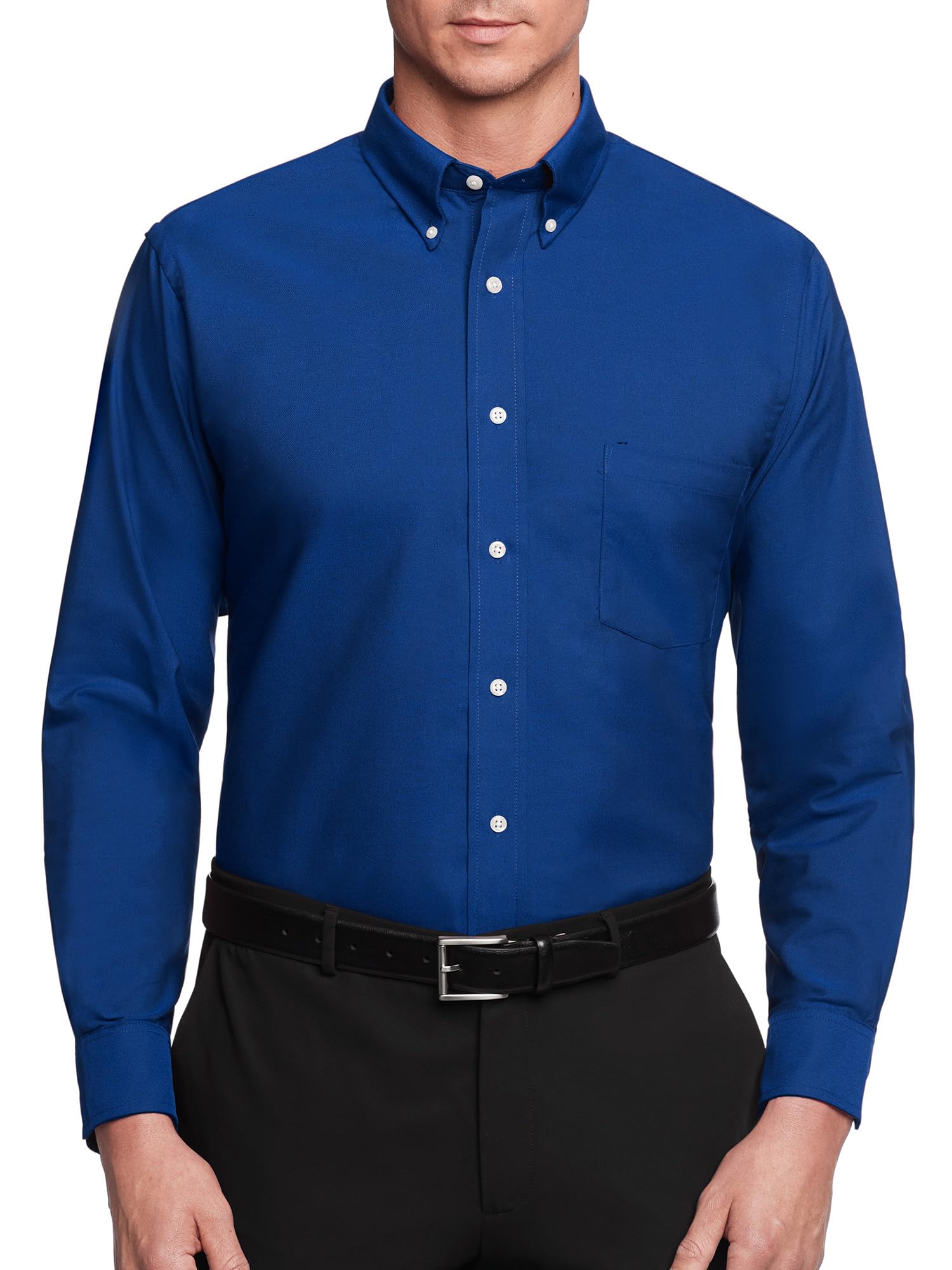Van Heusen Men's Regular Fit Oxford Solid Buttondown Collar Dress Shirt
