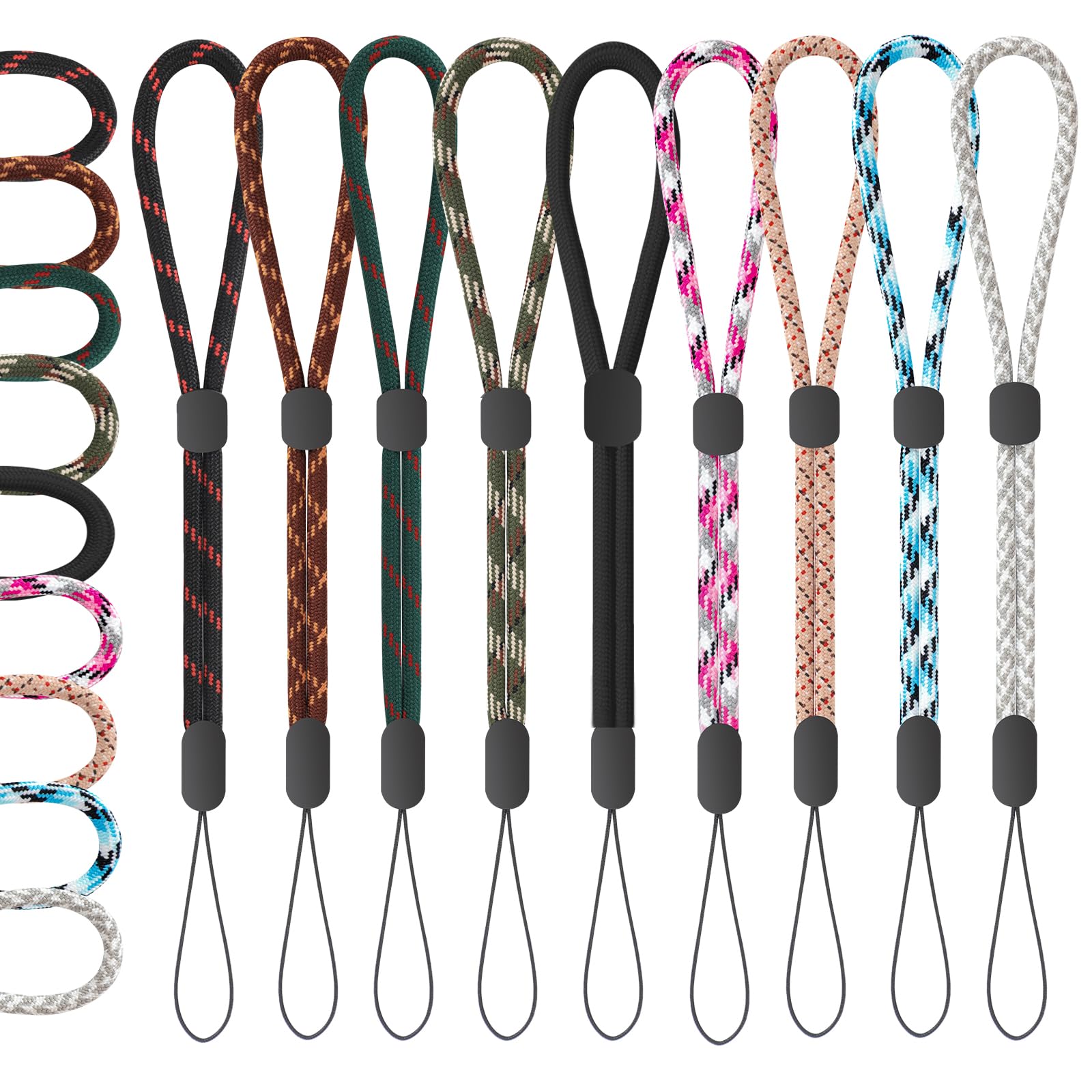 FrgKbTm Hand Wrist Strap Lanyard, Adjustable Nylon Colorful for Mobile Phone, Ca