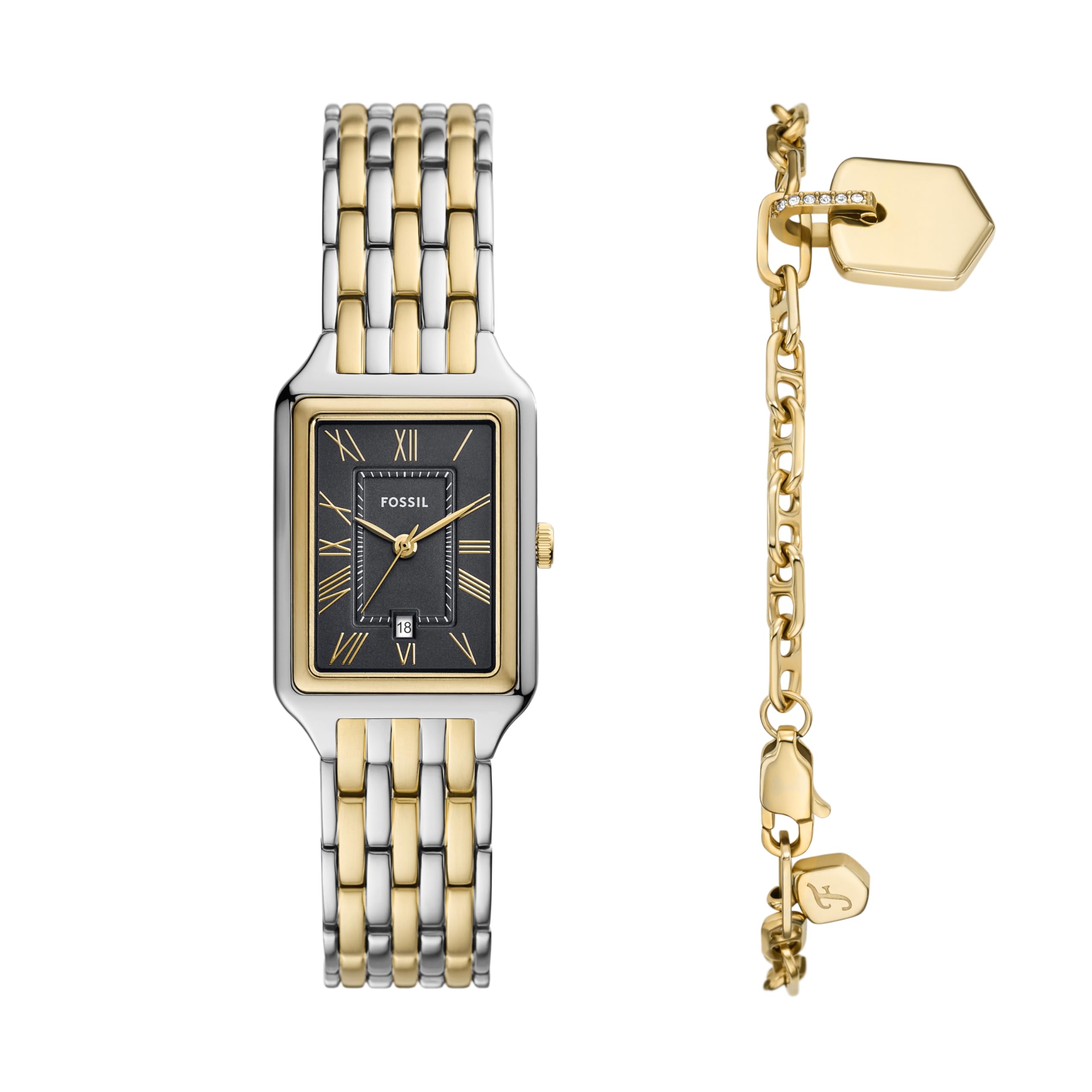 Fossil Women's Raquel Quartz Stainless Steel Three-Hand Watch, Color: Gold (Mode