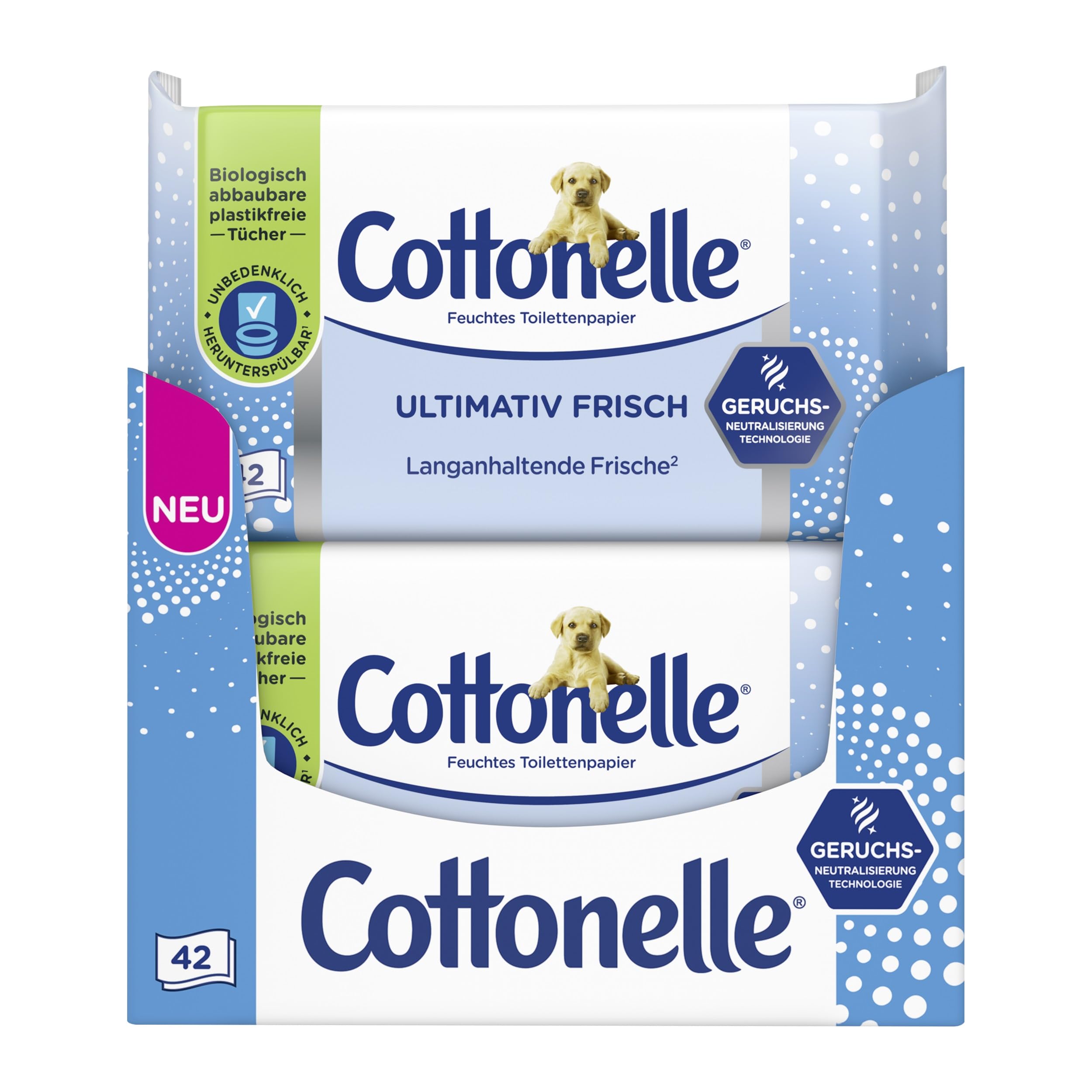 Cottonelle Ultimate Fresh Moist Toilet Paper, 12 x 42 Wipes, Deodycyclx Technolo