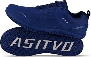 ASITVO Wide Barefoot Shoes Men Gym Zero Drop Sole Minimalist Cross Trainer Width Toe Box Sneakers Grounding Knit No-Sew Upper TPU Toe and Heel Colorful