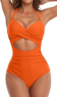 Eomenie Women's One Piece Push-up Swimsuit
