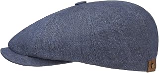 Stetson Hatteras Linen Flat Cap Cotton Lining Newsboy Cap UV 40+ Sun Protection Men Women Spring Summer