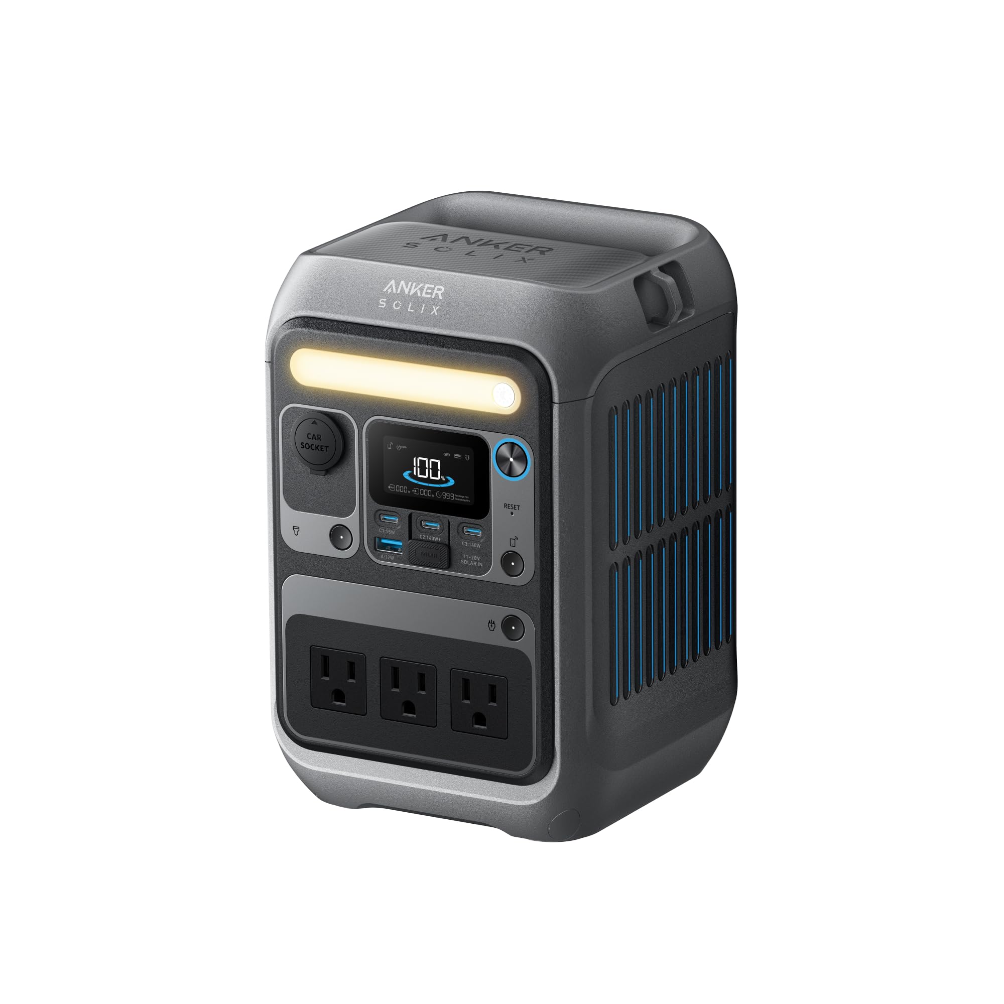 Anker SOLIX C300 Portable Power Station, 288Wh Solar Generator for Camping | LiF