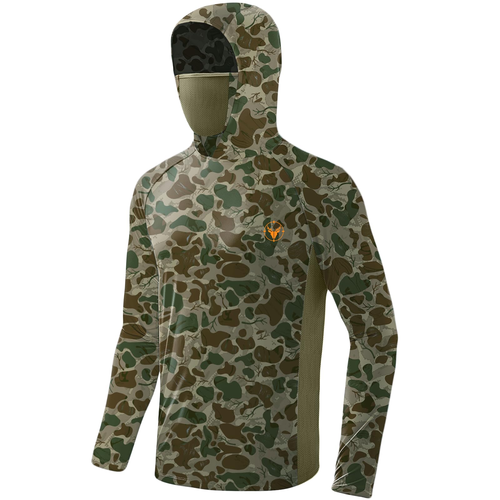 Palmyth Hunting Hoodie with Mask for Men Long Sleeve Sun Protection UV UPF 50+ C