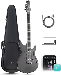 Enya Inspire Smart Electric Guitar, 39" Carbon Fiber, Built-in 15W Speaker | 32 Presets, Bluetooth & App Control, with Gig Bag, Silent Practice, USB-C OTG Recording & Live Show, 5-Year Warranty
