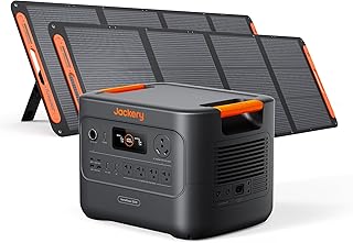 Jackery HomePower 3000 and 2x200W Solar Panels, 3072Wh, 3600W AC Output | 7200W Surge, LFP Battery, Solar Generator, Essential Backup for Home Use, Power Outage, RV, Emergencies
