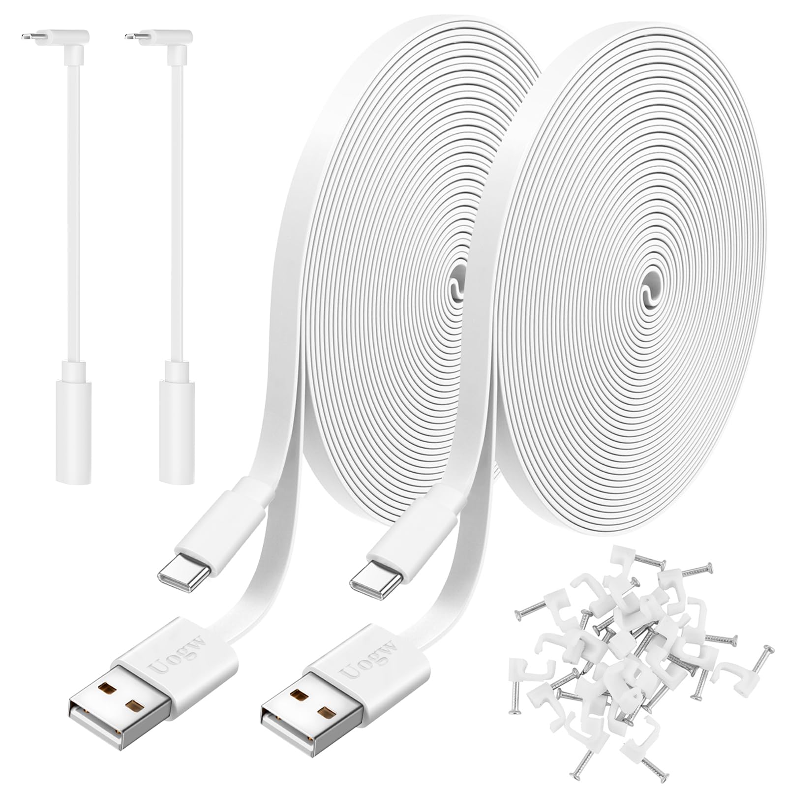 2 Pack 20FT Power Extension Cable Compatible with Wyze Cam v4/v3/OG,Wyze Cam Pan