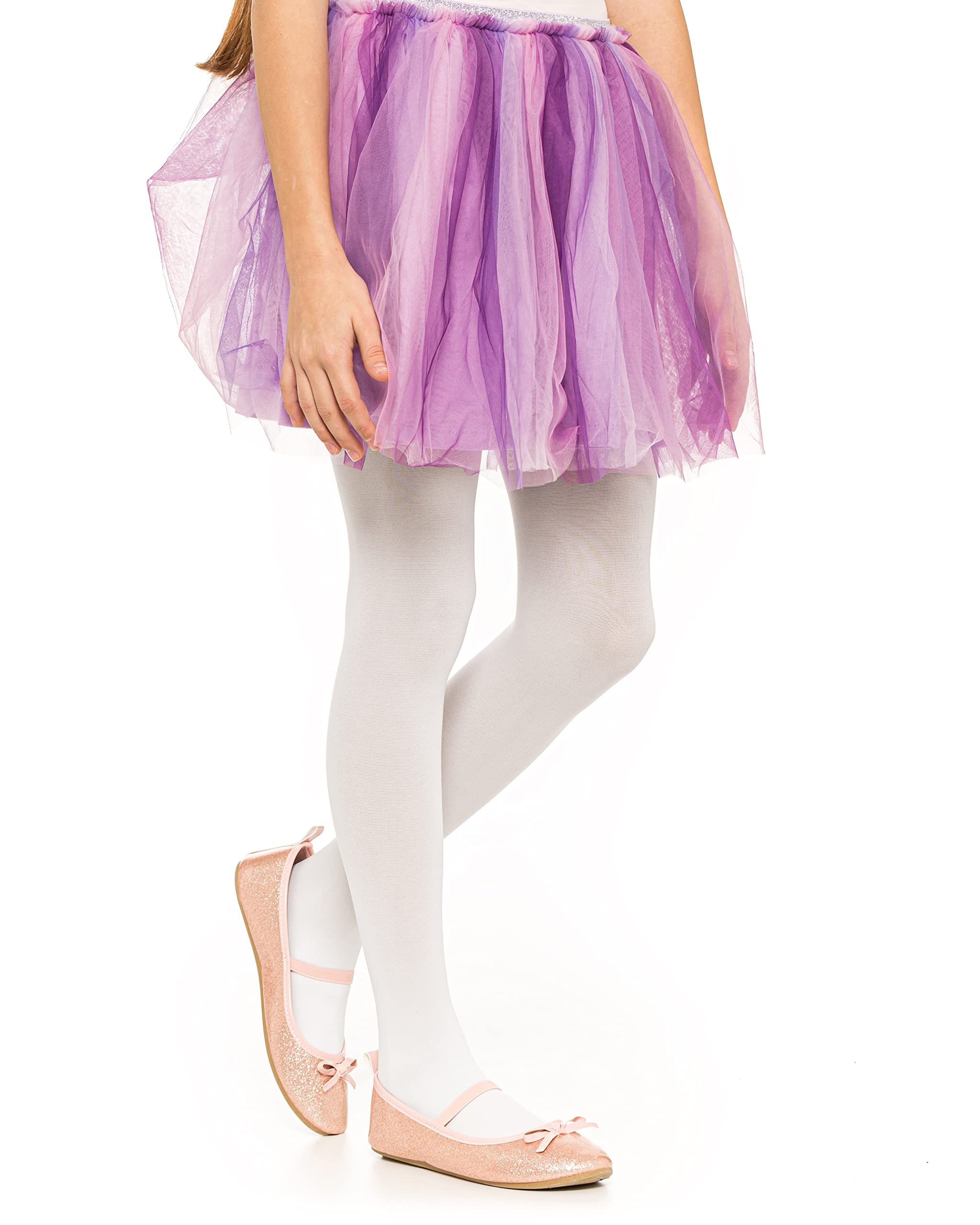 OVISSA Ballet Tights for Girls - School Uniform Dancing Sport Tights, Strong Foo