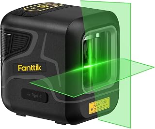 Fanttik D2 Pocket Green Laser Level for Picture Hanging and Home DIY | 100 ft Self-Leveling Cross Line, Type-C Rechargeable, Rotatable 360 Degree, Pulse Mode, Magnetic Bracket, Carrying Pouch