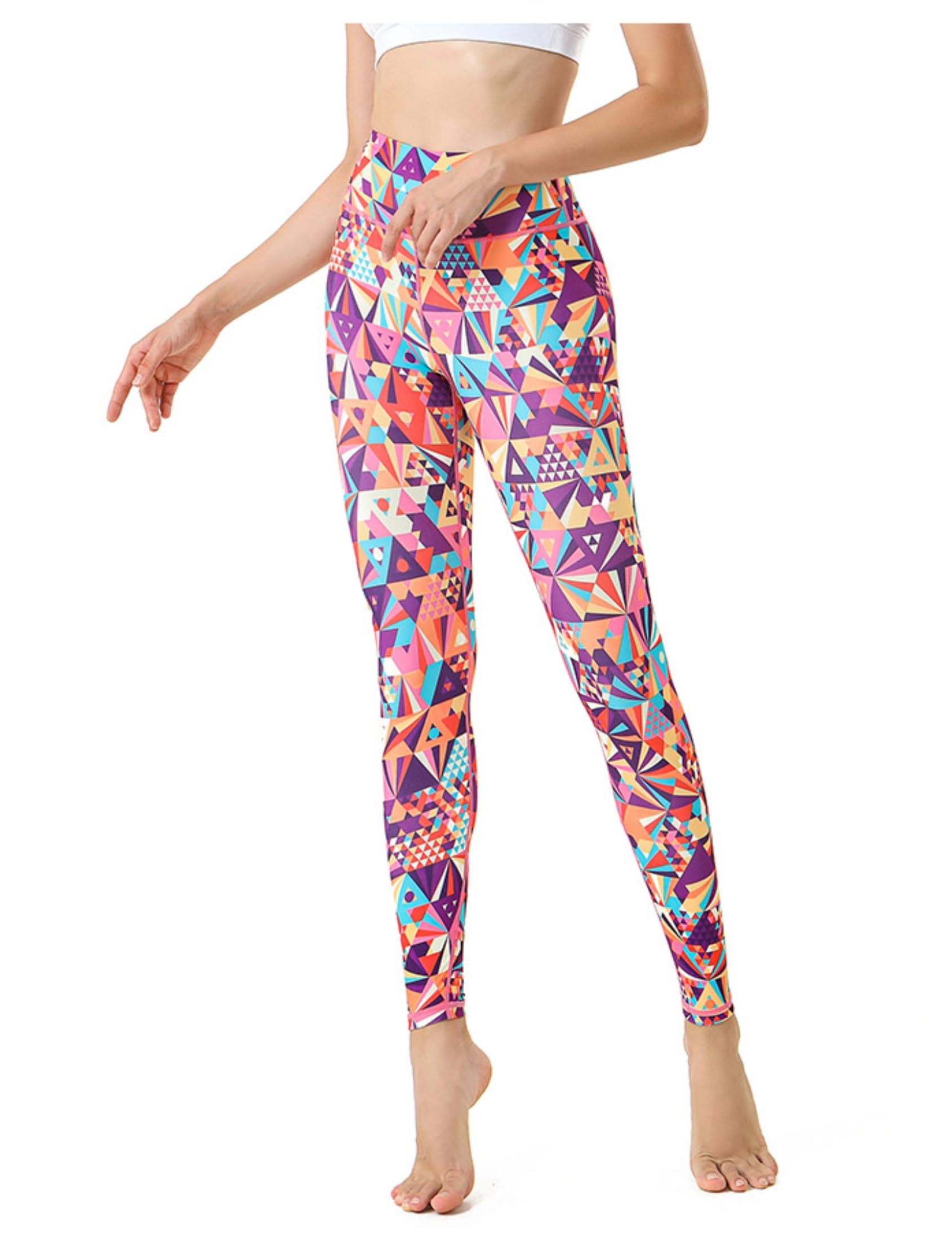 Women's High Waist Leggings Elegant Floral Print Gym Yoga Everyday Wear