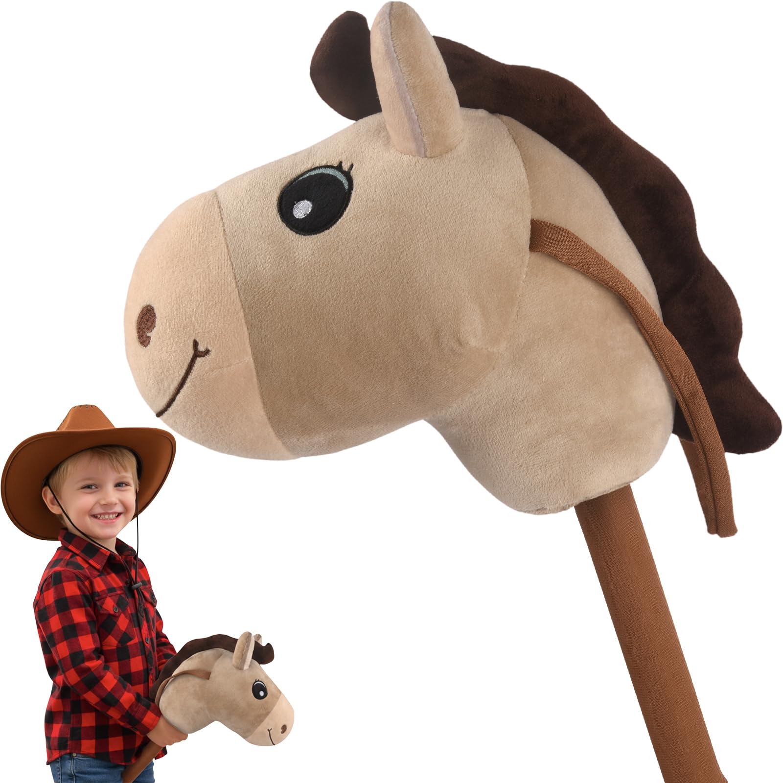 WALIKI Stick Horse Toy for Boys and Girls | Cool Cowboy Ride-On Toy | Fun Birthd