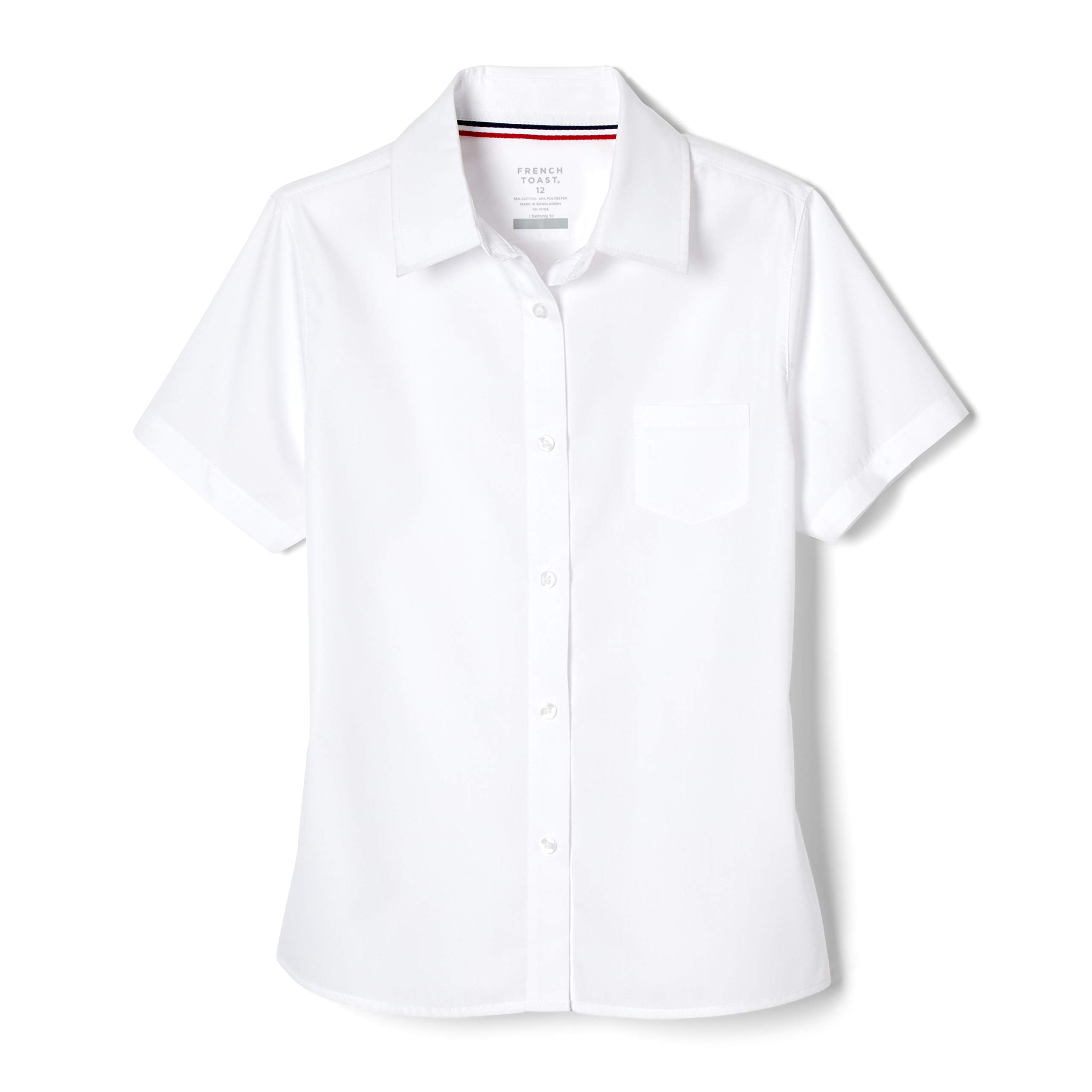 French Toast Girls' Short Sleeve Blouse with Pocket