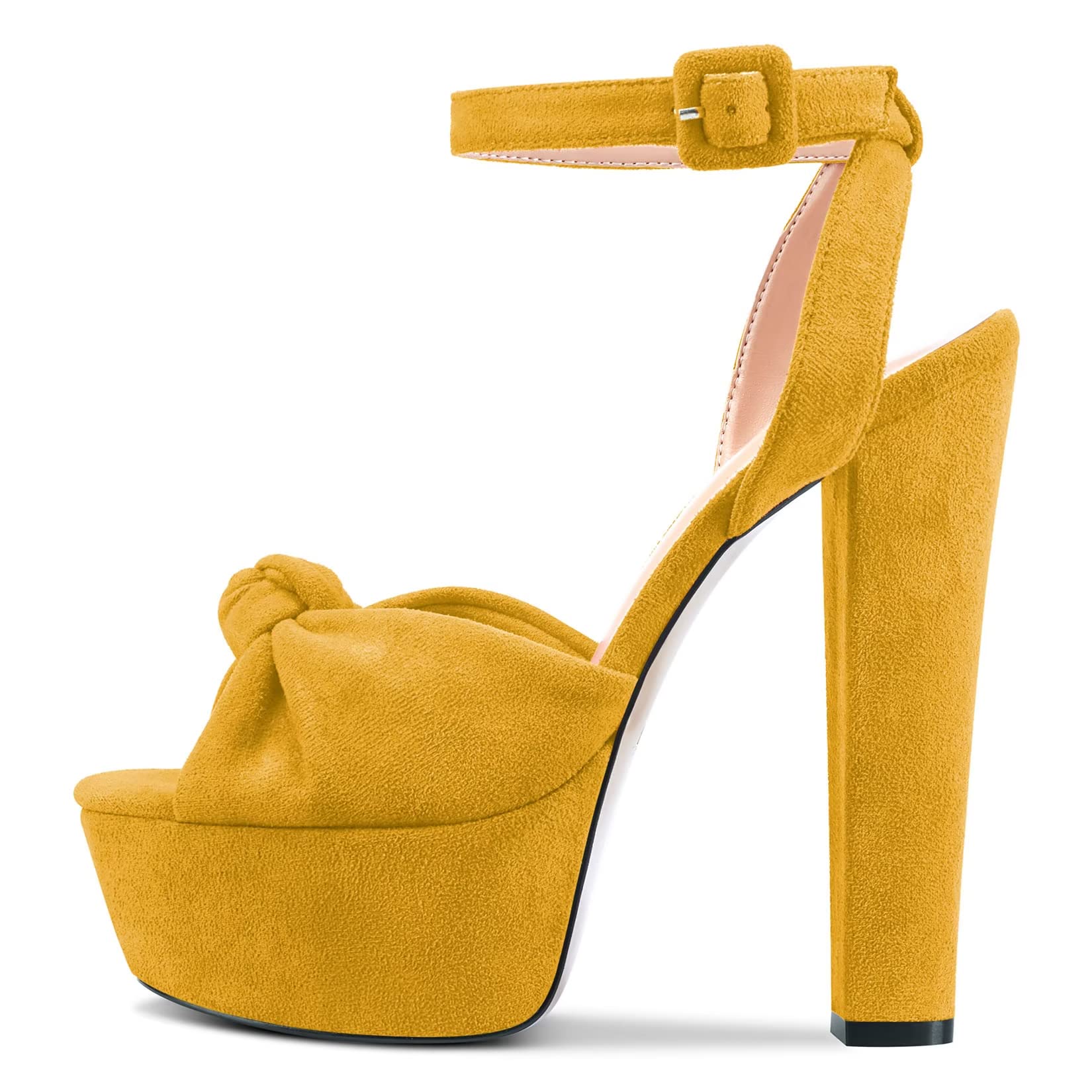 Castamere Women's High Block Chunky Platform Heel Open Toe Straps Ankle Bow Tie 