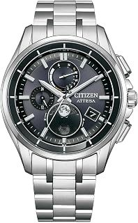 Citizen BY1001-66E [ATTESA (Waiting) Eco Drive Direct Light Powered Moon Phase Radio Controlled Watch] Japan Imported July 2023 Watch, Silver, Modern