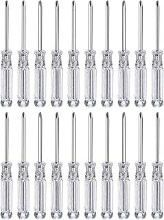 Generic 20pcs PH1 Mini Phillips Screwdriver #1 3.6" Length Screwdrivers 2" Carbon Steel with Ergonomic Handle for DIY Repairing, White