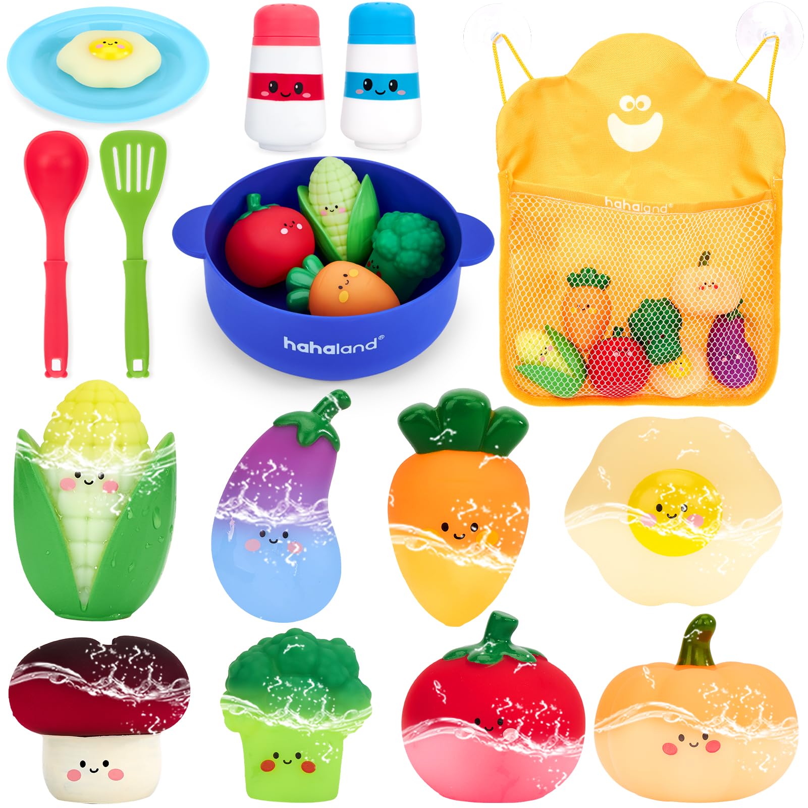 hahaland Color Changing Vegetable Soup Toddlers Bath Toys | Exercise Skill Toys 