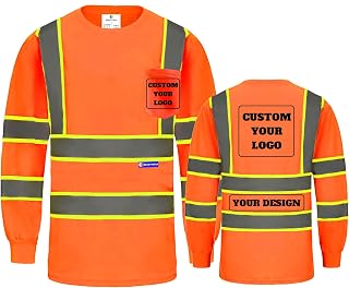 Custom safety Shirts Class 3 Hi Vis Reflective T-Shirt with logo Safety Work Shirts for Men