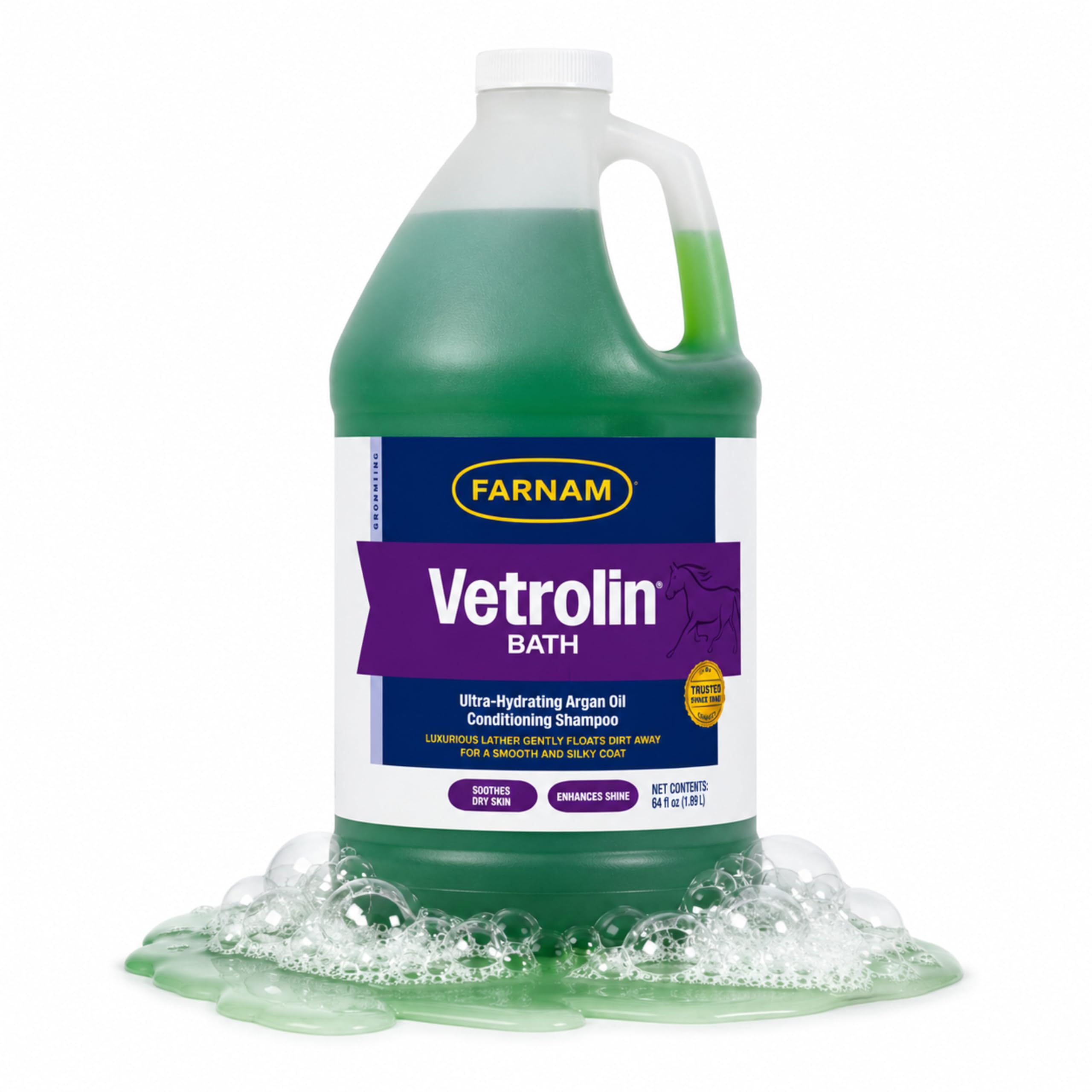 Farnam Vetrolin Bath Ulta-Hydrating Argan Oil Shampoo with Sunscreen, 64 oz | En