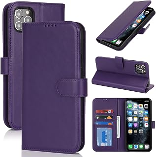 for iPhone 11 Pro Max Case Wallet with Card Holder,for iPhone 11 Pro Max Wallet Case for Women Men,PU Leather Shockproof Magnetic Buckle Stand Flip Phone Case-Purple