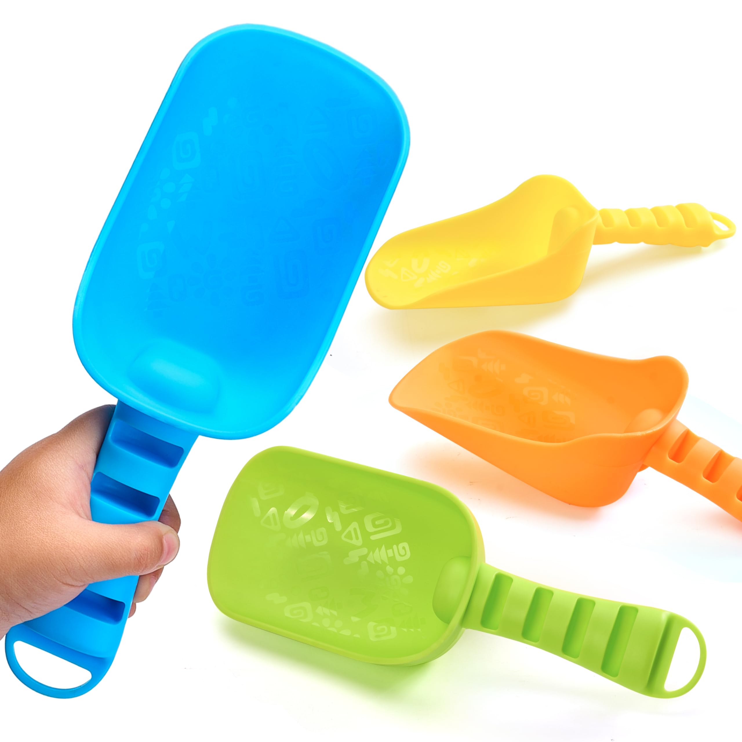 Sloosh 4 Pcs Beach Shovel Sand Shovel for Kids, Colorful Scoop Beach Toys for To
