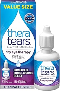 TheraTears Dry Eye Lubricating Drops, Value Size, 1 Fl Oz | Lubricating Eye Drops for Dry Eyes, Immediate Long Lasting Relief
