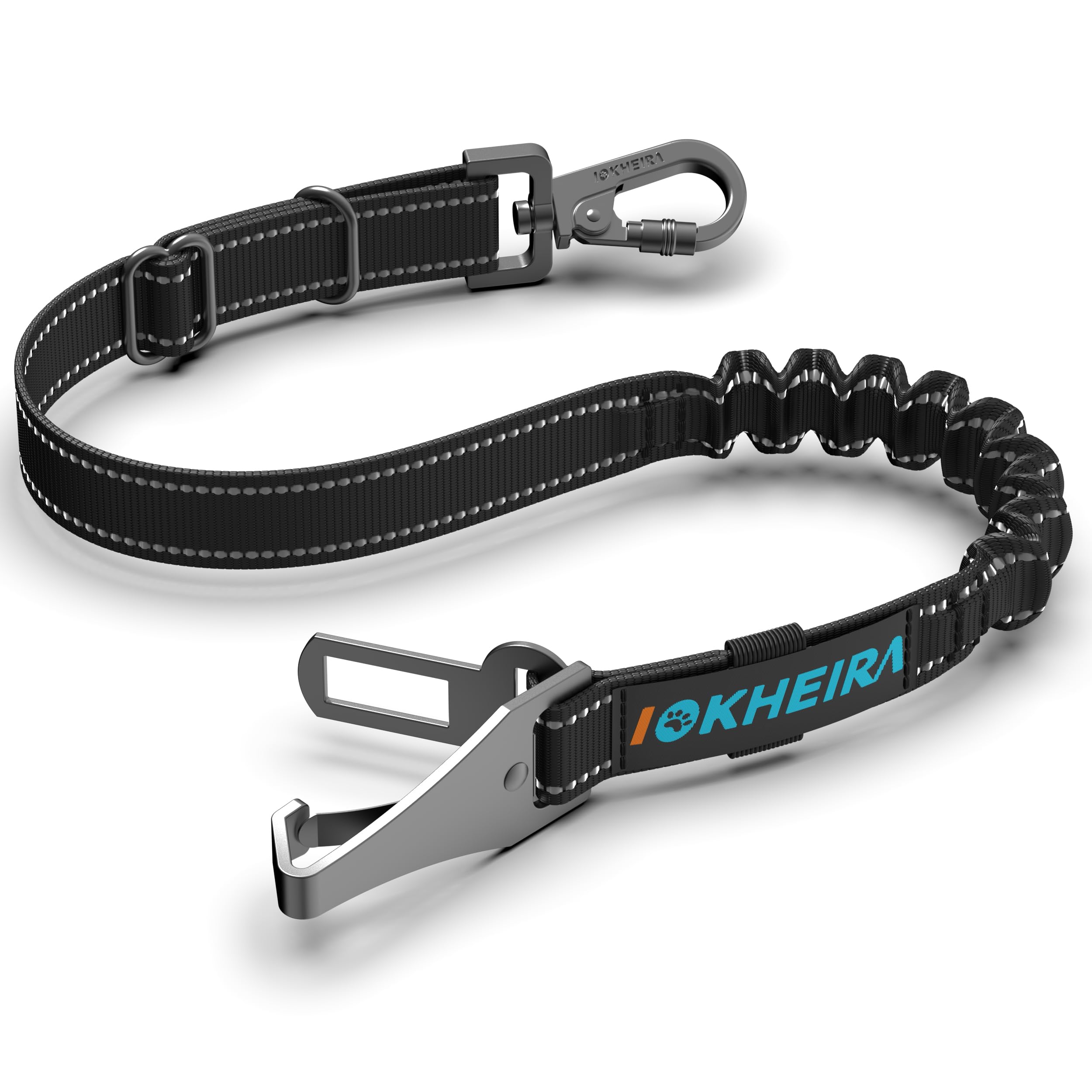 IOKHEIRA Dog Seat Belt for Car, Dog Car Harnesses Suitable for Safety Belt Buckl