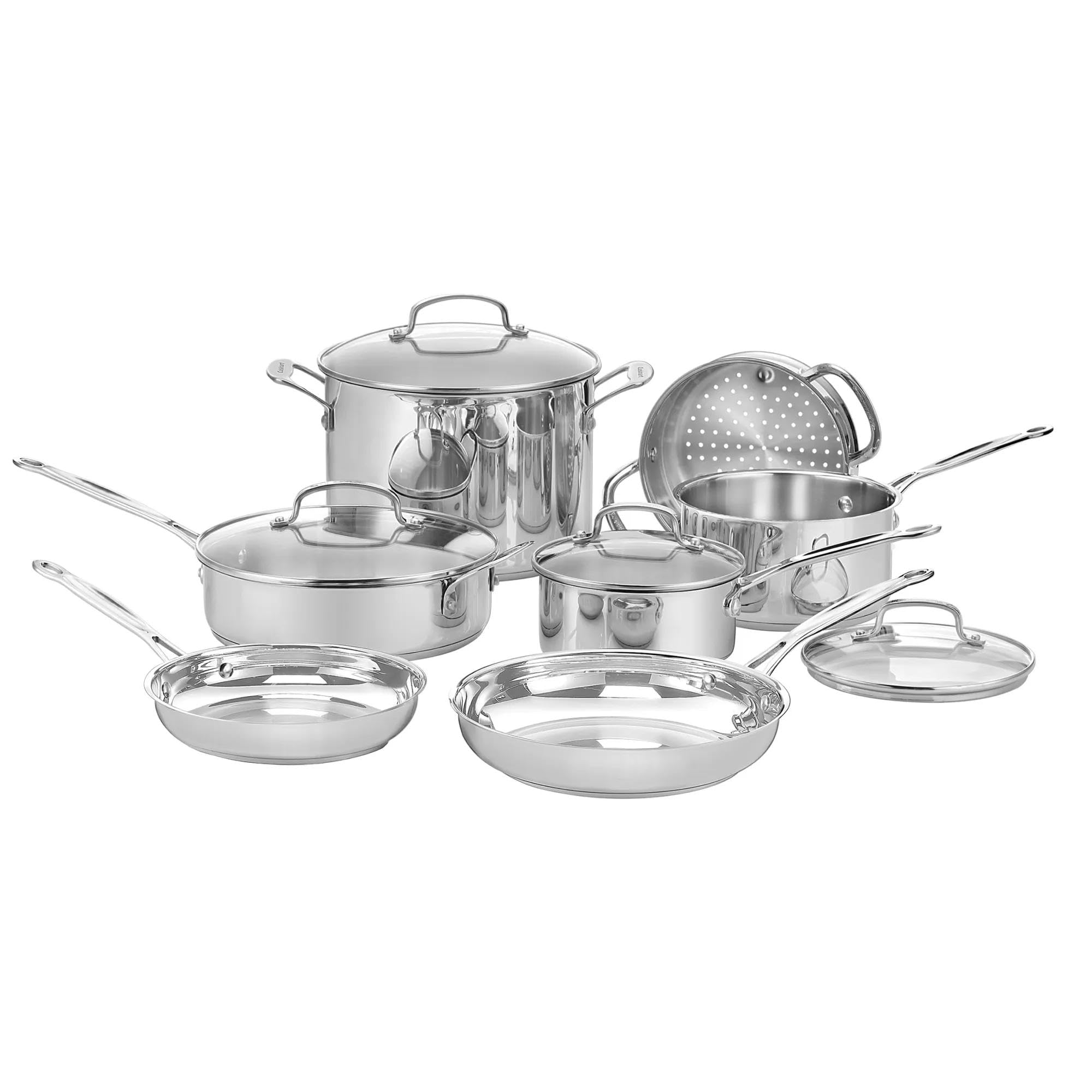 Cuisinart Chef's Classic 11-Piece Stainless Steel Cookware Set, 77-11G | Pure al