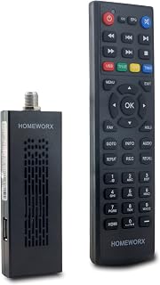 Digital TV Converter Box Dongle, ATSC Digital Converter Box with TV Tuner, TV Recording, USB Multimedia Function, 1080P HDMI Output, Clear QAM, by Mediasonic HomeWorx (HW135STB)