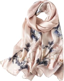 Women's Scarf 100% Mulberry Silk Colourful Lightweight Elegant Manual Cut Scarf Best Gift for Your Lady