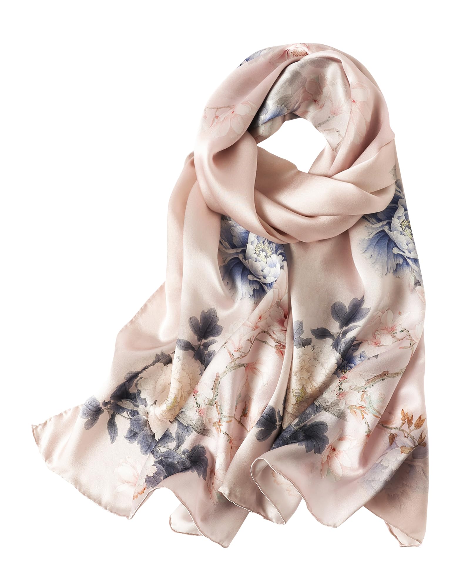 Women's Scarf 100% Mulberry Silk Colourful Lightweight Elegant Manual Cut Scarf 