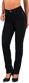 ESRA Women's Straight-Fit Jeans, Trousers, Straight Cut, up to Plus Size G700