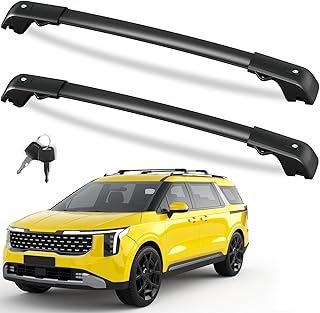 300lbs Roof Rack Cross Bars for 2022-2027 KIA Carnival &amp; Carnival Hybrid | Roof Rails Crossbars Aluminum Lockable Quiet Rooftop Cargo Bag,Kayak,Bike,ski,Luggage for Outdoor Adventures