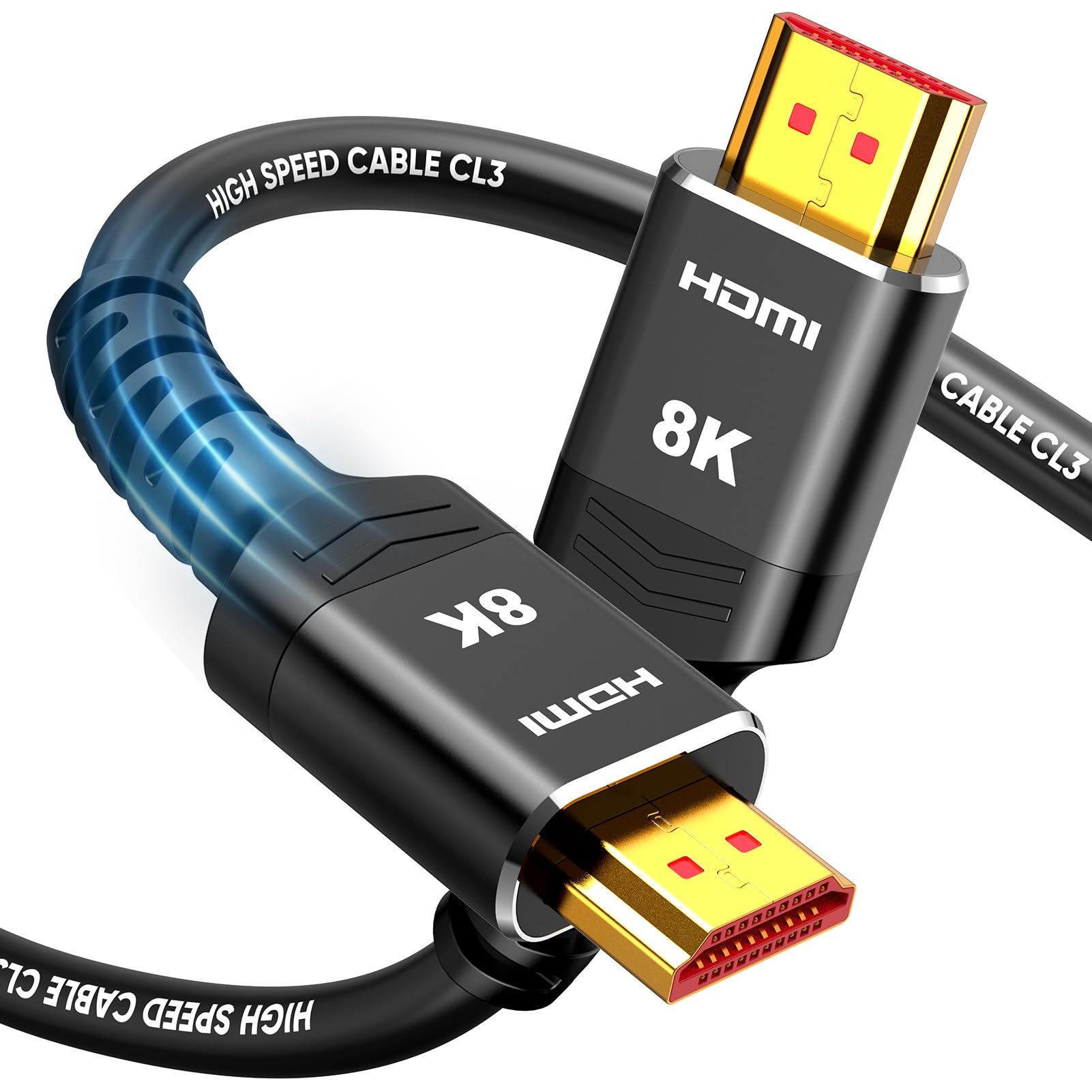 Highwings Long HDMI Cable 15 FT, 10K 8K 4K@240Hz Durable in-Wall CL3 Rated | Ult