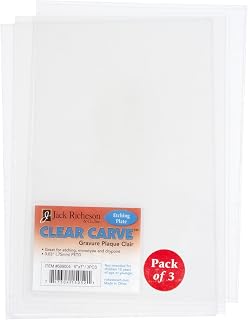 Jack Richeson 689004 Clear Carve 3 Pack Etching Plate, 5" X 7"