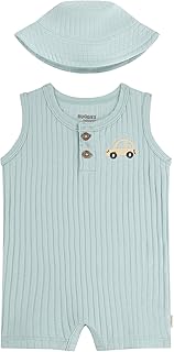 Huggies Baby Boy Romper and Hat Green