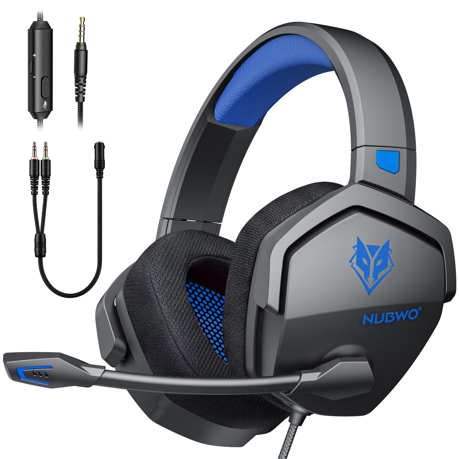 NUBWO N16 Gaming Headsets for Xbox, PS5, PS4, PC, NS, Mac - Over Ear Headphones 