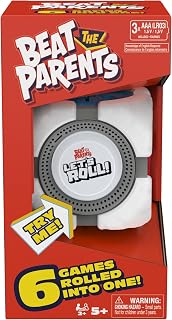 Spin Master Games, Beat the Parents: Let’s Roll!, 6-in-1 Electronic Game Cube, Fun Activity for Kids, Adults & Family Game Night, Interactive Toy, 2-6 Players, for Ages 5 & Up