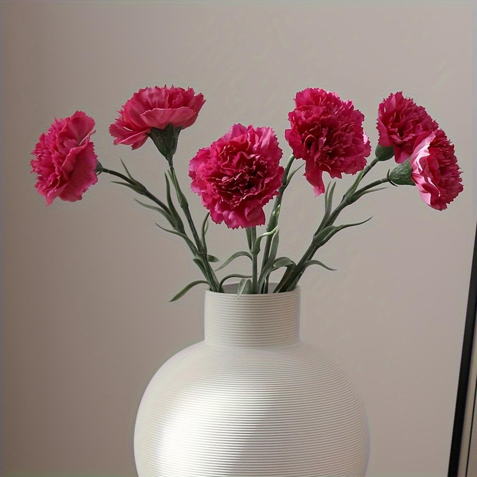 6 Bouquets Artificial Flowers with Stems 50cm Realistic Touch Silk Petals Everla