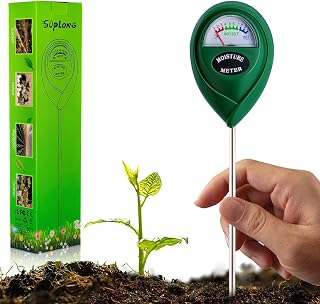 Suplong Soil Moisture Sensor Meter, Moisture Meter for Plants, Plant Water Meter, Plant Moisture Meter for Garden, Farm, Lawn, Indoor & Outdoor (No Battery Needed)(Green)
