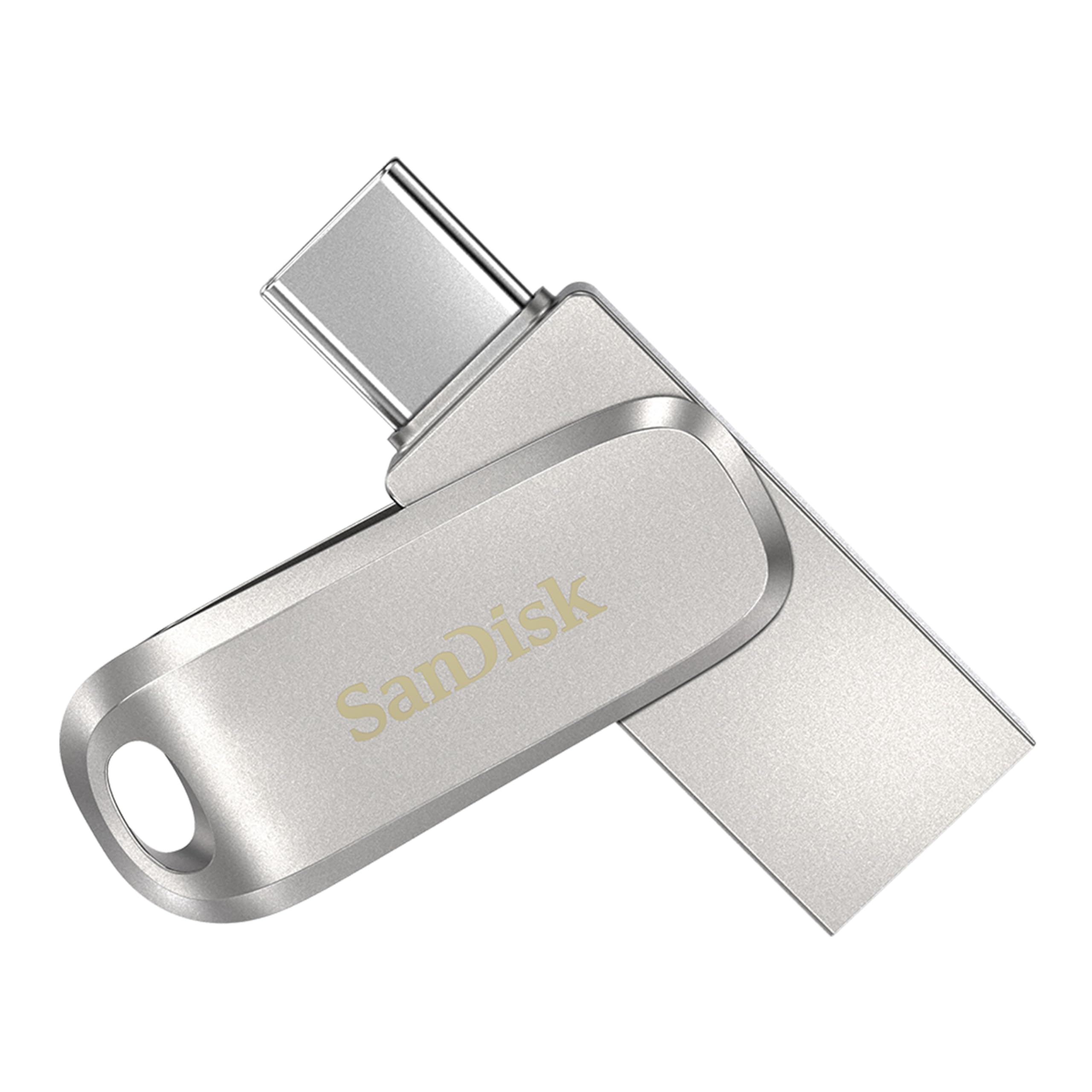 SanDisk Ultra Dual Drive Luxe 128GB USB C Flash Drive, Up to 400MB/s, with Rever