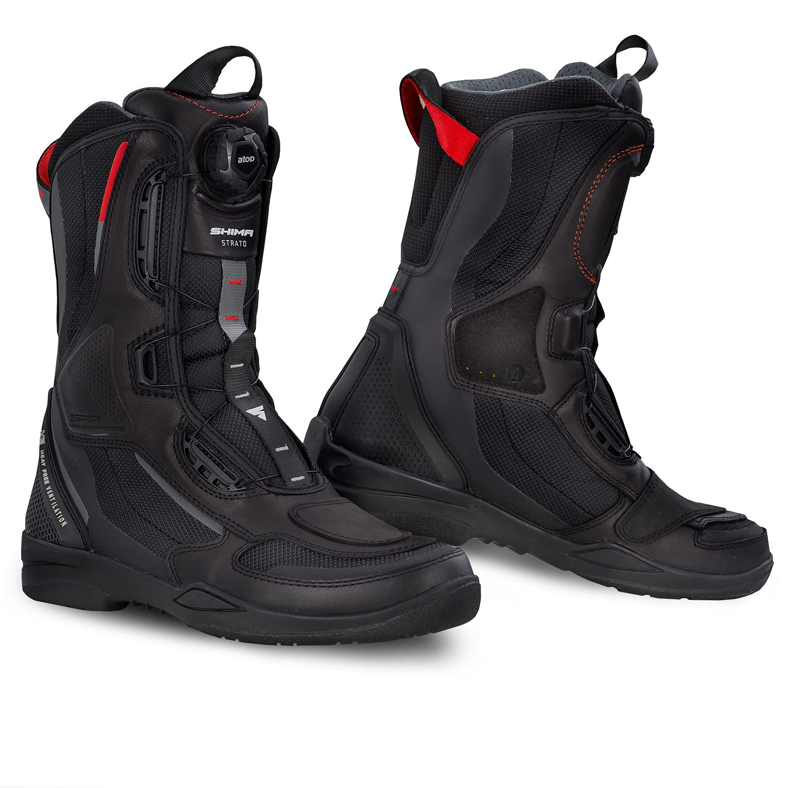 SHIMA STRATO LADY Motorcycle Boots for Women Vented, Reinforced Lightweight Long