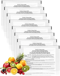 PK-1 Produce Preserver Compatible With Frigidaire Pure Air Produce Keeper | FRPAPKRF2PK FRPAPKRF, Produce Saver Refills Fit For Crisp Seal Fresh System Crisper Drawers -30g, 8 Pack